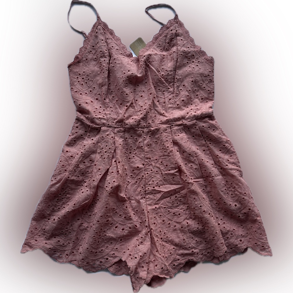 Vestique Pink Ruffled Asymmetrical Camisole Jumpsuit